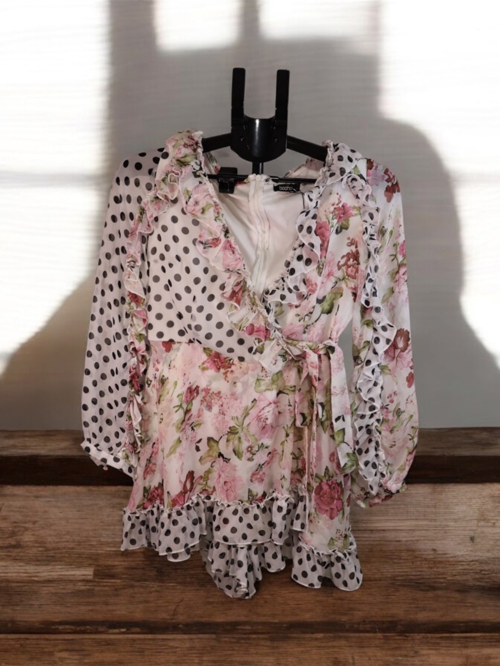 Boohoo Floral Ruffle Mini Dress US 6